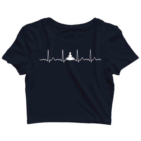 Yoga Fitness Yoga YOGA MEDITATION VIBES Custom Printed Graphic Design Crop Top T-Shirt for Women